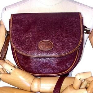 GUCCI PLUS Wine Red Tumbled Leather Crossbody Messenger Shoulder Bag VINTAGE